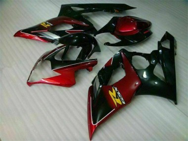 GSXR 1000 K5 2005-2006 Motorrad Verkleidungen & Plastik - Rot Schwarz