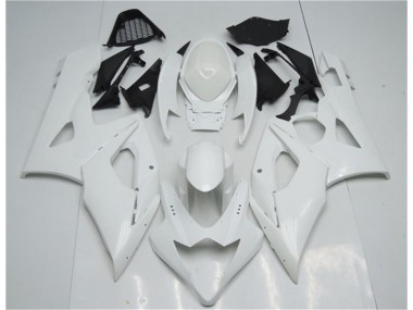 GSXR 1000 K5 2005-2006 Motorrad Verkleidungen & Plastik - Weiß
