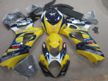 GSXR 1000 K7 2007-2008 Motorrad Verkleidungen - Gelb Blau