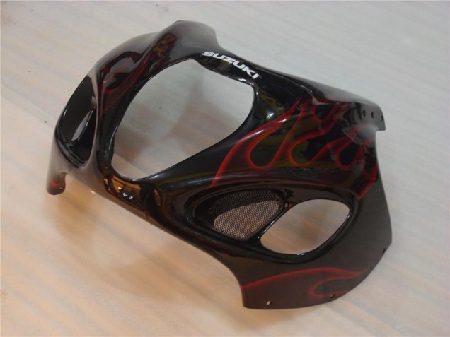 GSXR 1300 Hayabusa 1996-2007 Motorrad Verkleidung - Schwarz rote Flamme GSXR 1300 Hayabusa 1996-2007 Motorrad Verkleidung - Schwarz rote Flamme