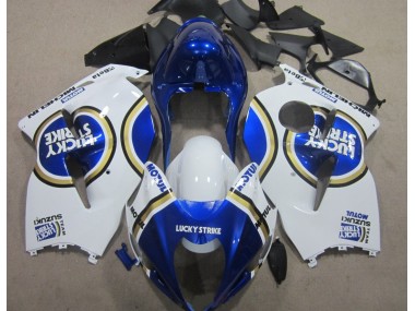 GSXR 1300 Hayabusa 1996-2007 Motorrad Verkleidungen - Blaus Motul Weiß Lucky Strike