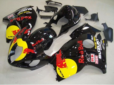 GSXR 1300 Hayabusa 1996-2007 Motorrad Verkleidungen - Schwarz Gelb Rot Bull