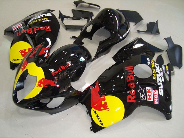 GSXR 1300 Hayabusa 1996-2007 Motorrad Verkleidungen - Schwarz Gelb Rot Bull GSXR 1300 Hayabusa 1996-2007 Motorrad Verkleidungen - Schwarz Gelb Rot Bull