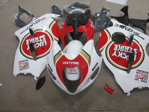 GSXR 1300 Hayabusa 1996-2007 Motorrad Verkleidungen - Weiß Lucky Strike Motul GSXR 1300 Hayabusa 1996-2007 Motorrad Verkleidungen - Weiß Lucky Strike Motul