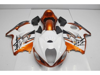 GSXR 1300 Hayabusa 1996-2007 Motorrad Verkleidungen - Weiß Orange