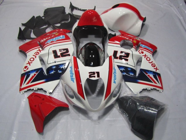 GSXR 1300 Hayabusa 1996-2007 Motorrad Verkleidungen - Weiß Rot Xerox 21 GSXR 1300 Hayabusa 1996-2007 Motorrad Verkleidungen - Weiß Rot Xerox 21