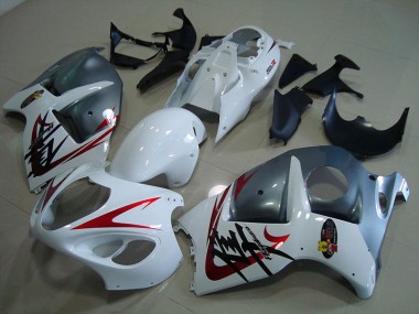 GSXR 1300 Hayabusa 1996-2007 Motorrad Verkleidungen - Weiß Schwarz