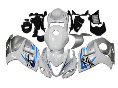 GSXR 1300 Hayabusa 2008-2019 Motorrad Verkleidungen - Weiß Blau