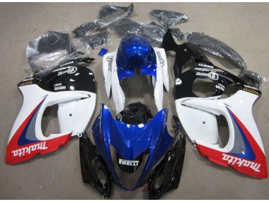 GSXR 1300 Hayabusa 2008-2019 Motorrad Verkleidungen - Weiß Blau Makita