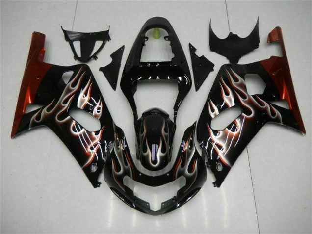 GSXR 600 / 750 K1 K2 K3 2001-2003 Motorrad Verkleidung - Schwarz GSXR 600 / 750 K1 K2 K3 2001-2003 Motorrad Verkleidung - Schwarz