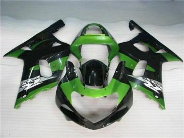 GSXR 600 / 750 K1 K2 K3 2001-2003 Motorrad Verkleidungen - Grün Schwarz