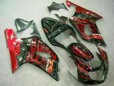 GSXR 600 / 750 K1 K2 K3 2001-2003 Motorrad Verkleidungen - Rot Schwarz