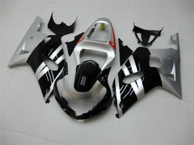 GSXR 600 / 750 K1 K2 K3 2001-2003 Motorrad Verkleidungen - Schwarz Silber GSXR 600 / 750 K1 K2 K3 2001-2003 Motorrad Verkleidungen - Schwarz Silber