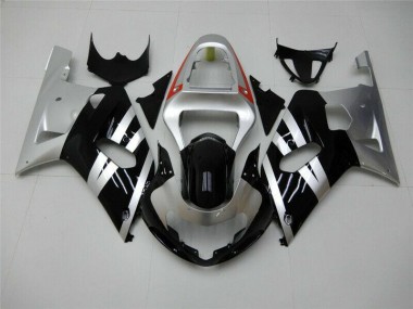 GSXR 600 / 750 K1 K2 K3 2001-2003 Motorrad Verkleidungen - Schwarz Silber