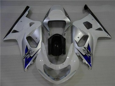 GSXR 600 / 750 K1 K2 K3 2001-2003 Motorrad Verkleidungen - Weiß Silber