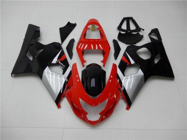 GSXR 600 / 750 K4 2004-2005 Motorrad Verkleidungen - Rot Schwarz