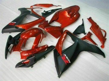 GSXR 600 / 750 K6 2006-2007 Motorrad Verkleidung - Rot Schwarz