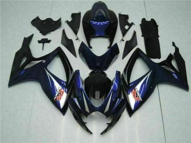 GSXR 600 / 750 K6 2006-2007 Motorrad Verkleidung - Schwarz Blau
