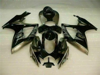 GSXR 600 / 750 K6 2006-2007 Motorrad Verkleidung - Schwarz Grau