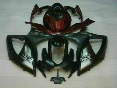 GSXR 600 / 750 K6 2006-2007 Motorrad Verkleidung - Schwarz Rot