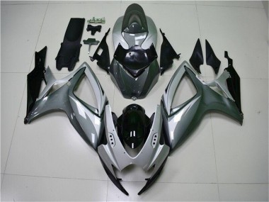 GSXR 600 / 750 K6 2006-2007 Motorrad Verkleidung - Silber Grau
