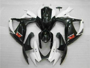 GSXR 600 / 750 K6 2006-2007 Motorrad Verkleidung - Weiß Schwarz