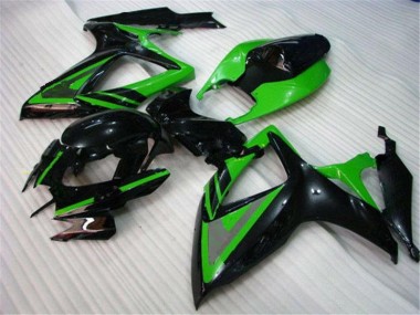 GSXR 600 / 750 K6 2006-2007 Motorrad Verkleidungen - Grün Schwarz