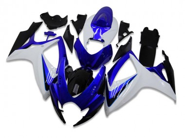 GSXR 600 / 750 K6 2006-2007 Motorrad Verkleidungen Komplett Sets - Blau Weiß