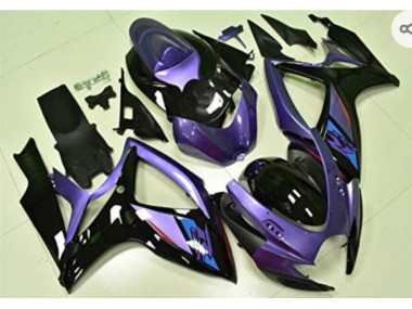 GSXR 600 / 750 K6 2006-2007 Motorrad Verkleidungen - Lila Schwarz