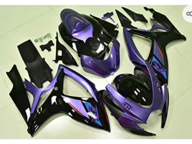 GSXR 600 / 750 K6 2006-2007 Motorrad Verkleidungen - Lila Schwarz GSXR 600 / 750 K6 2006-2007 Motorrad Verkleidungen - Lila Schwarz