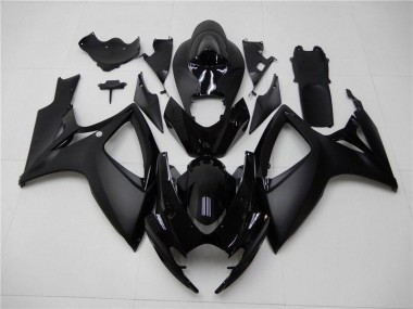 GSXR 600 / 750 K6 2006-2007 Motorrad Verkleidungen - Matt Schwarz