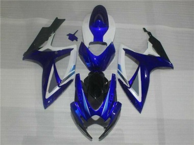 GSXR 600 / 750 K6 2006-2007 Motorrad Verkleidungen & Plastik - Blau Weiß