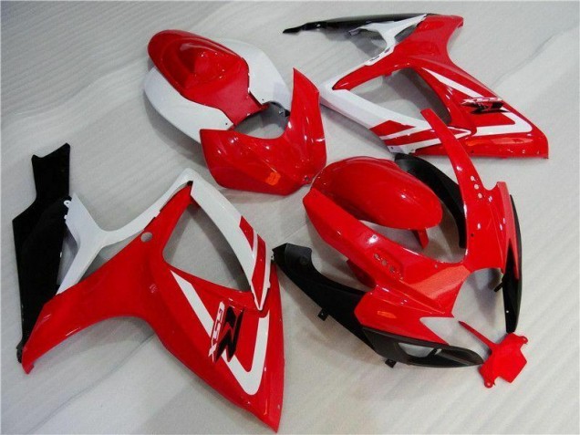 GSXR 600 / 750 K6 2006-2007 Motorrad Verkleidungen - Rot Weiß GSXR 600 / 750 K6 2006-2007 Motorrad Verkleidungen - Rot Weiß