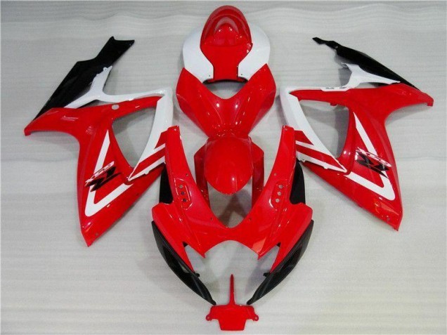 GSXR 600 / 750 K6 2006-2007 Motorrad Verkleidungen - Rot Weiß GSXR 600 / 750 K6 2006-2007 Motorrad Verkleidungen - Rot Weiß