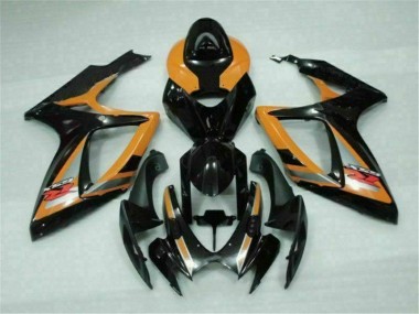 GSXR 600 / 750 K6 2006-2007 Motorrad Verkleidungen - Schwarz Orange