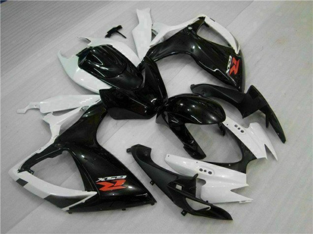 GSXR 600 / 750 K6 2006-2007 Motorrad Verkleidungen - Weiß Schwarz