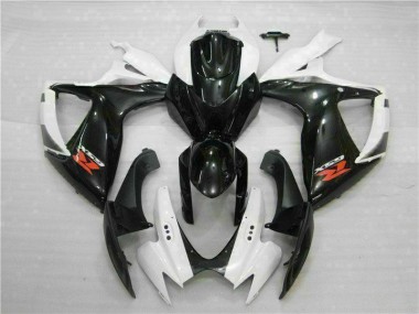 GSXR 600 / 750 K6 2006-2007 Motorrad Verkleidungen - Weiß Schwarz