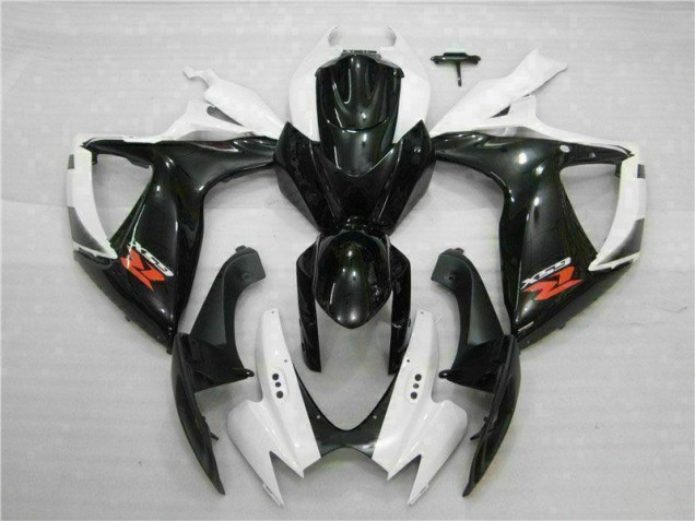 GSXR 600 / 750 K6 2006-2007 Motorrad Verkleidungen - Weiß Schwarz