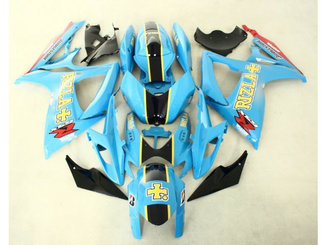 GSXR 600 / 750 K6 2006-2007 Motorrad Vollverkleidung - Blau Schwarz GSXR 600 / 750 K6 2006-2007 Motorrad Vollverkleidung - Blau Schwarz