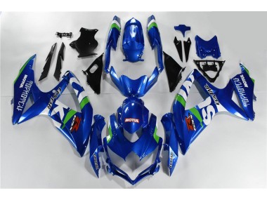 GSXR 600 / 750 K8 2008-2010 Motorrad Verkleidungen - Blau Weiß Grün