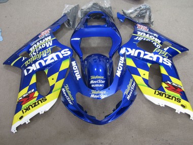 GSXR 600 K1 K2 K3 2001-2003 Motorrad Verkleidungen - Blau Gelb Telefonia Movistar