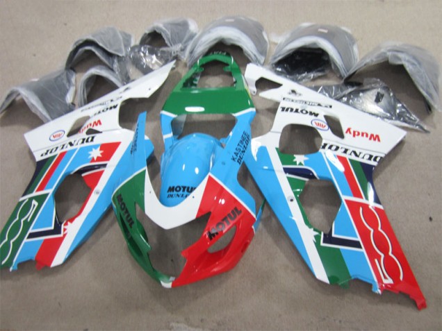 GSXR 600 K1 K2 K3 2001-2003 Motorrad Verkleidungen - BlauGrün Weiß Motul GSXR 600 K1 K2 K3 2001-2003 Motorrad Verkleidungen - BlauGrün Weiß Motul