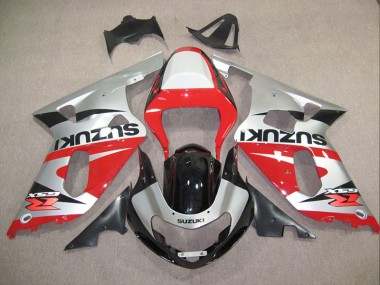 GSXR 600 K1 K2 K3 2001-2003 Motorrad Verkleidungen - Rot Silber