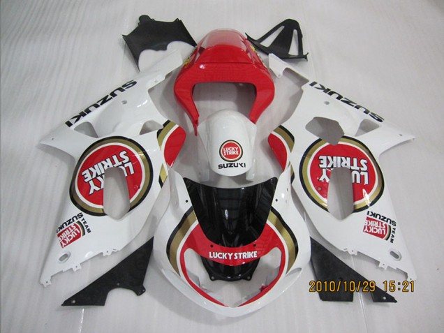 GSXR 600 K1 K2 K3 2001-2003 Motorrad Verkleidungen - Rot Weiß Lucky Strike GSXR 600 K1 K2 K3 2001-2003 Motorrad Verkleidungen - Rot Weiß Lucky Strike