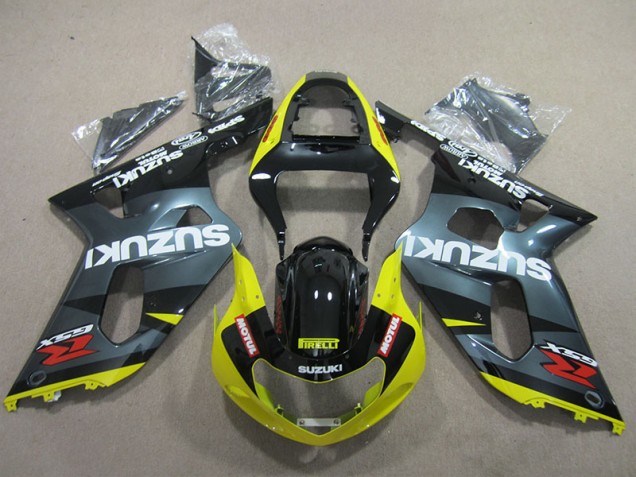 GSXR 600 K1 K2 K3 2001-2003 Motorrad Verkleidungen - Schwarz Gelb Motul GSXR 600 K1 K2 K3 2001-2003 Motorrad Verkleidungen - Schwarz Gelb Motul