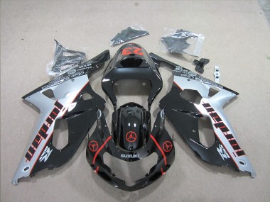 GSXR 600 K1 K2 K3 2001-2003 Motorrad Verkleidungen - Schwarz Silber