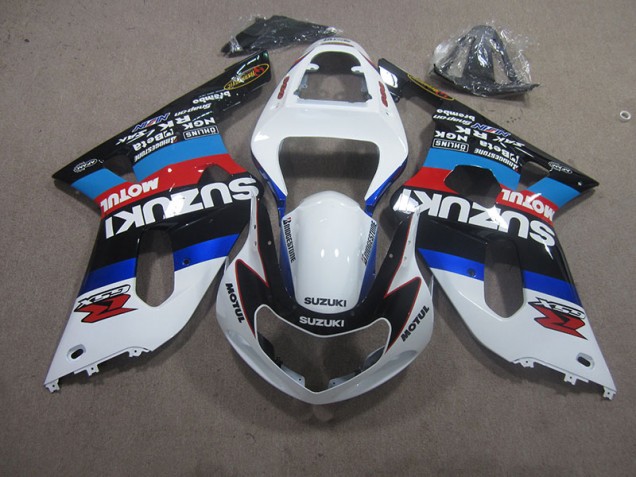 GSXR 600 K1 K2 K3 2001-2003 Motorrad Verkleidungen - Weiß Blau Motul GSXR 600 K1 K2 K3 2001-2003 Motorrad Verkleidungen - Weiß Blau Motul