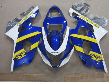 GSXR 600 K4 2004-2005 Motorrad Verkleidungen - Blau Weiß Gelb