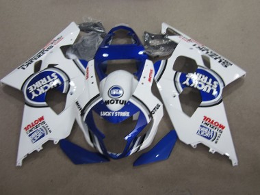 GSXR 600 K4 2004-2005 Motorrad Verkleidungen - Blau Weiß Lucky Strike Motul