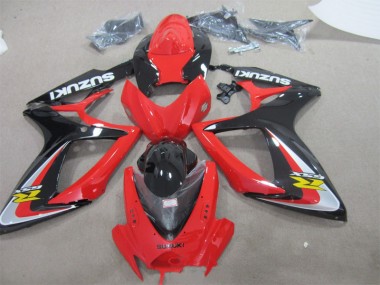 GSXR 600 K6 2006-2007 Motorrad Verkleidung - Rot Schwarz